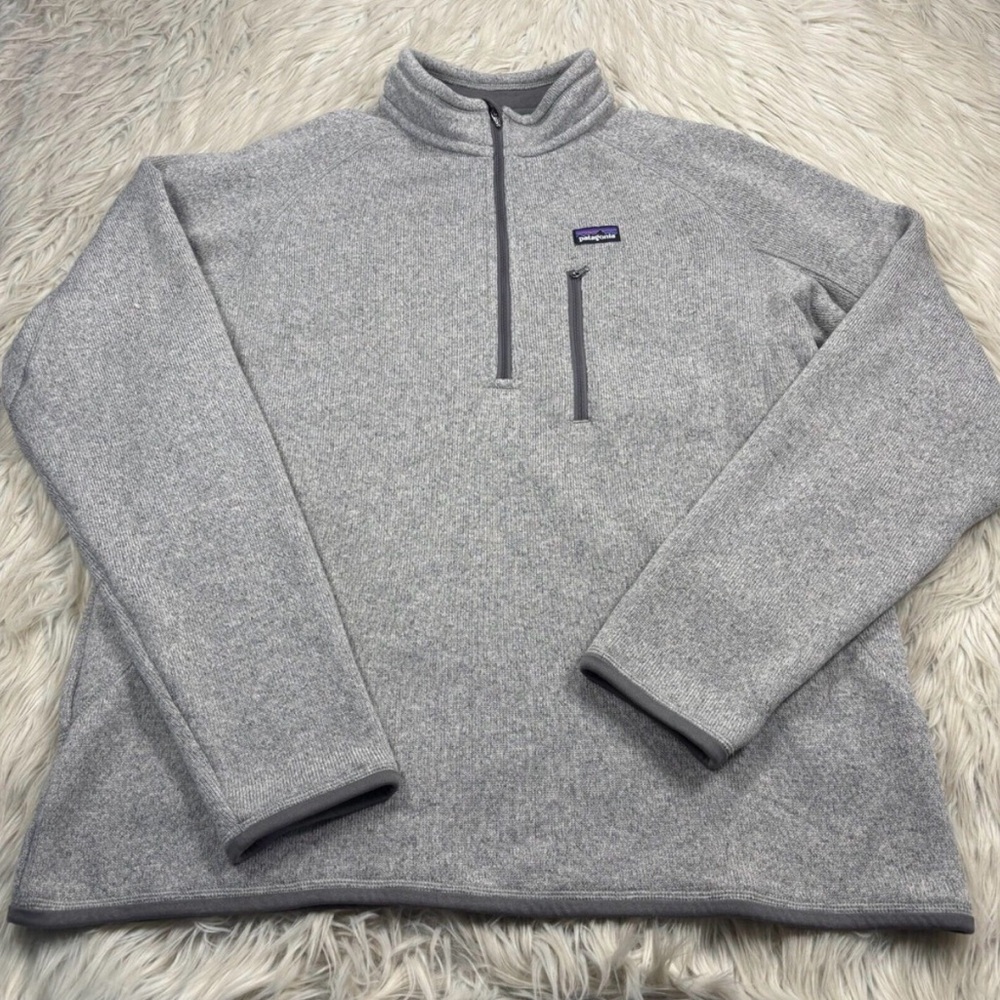 Patagonia Men's XL Gray Better Sweater 1/4-Zip Fleece